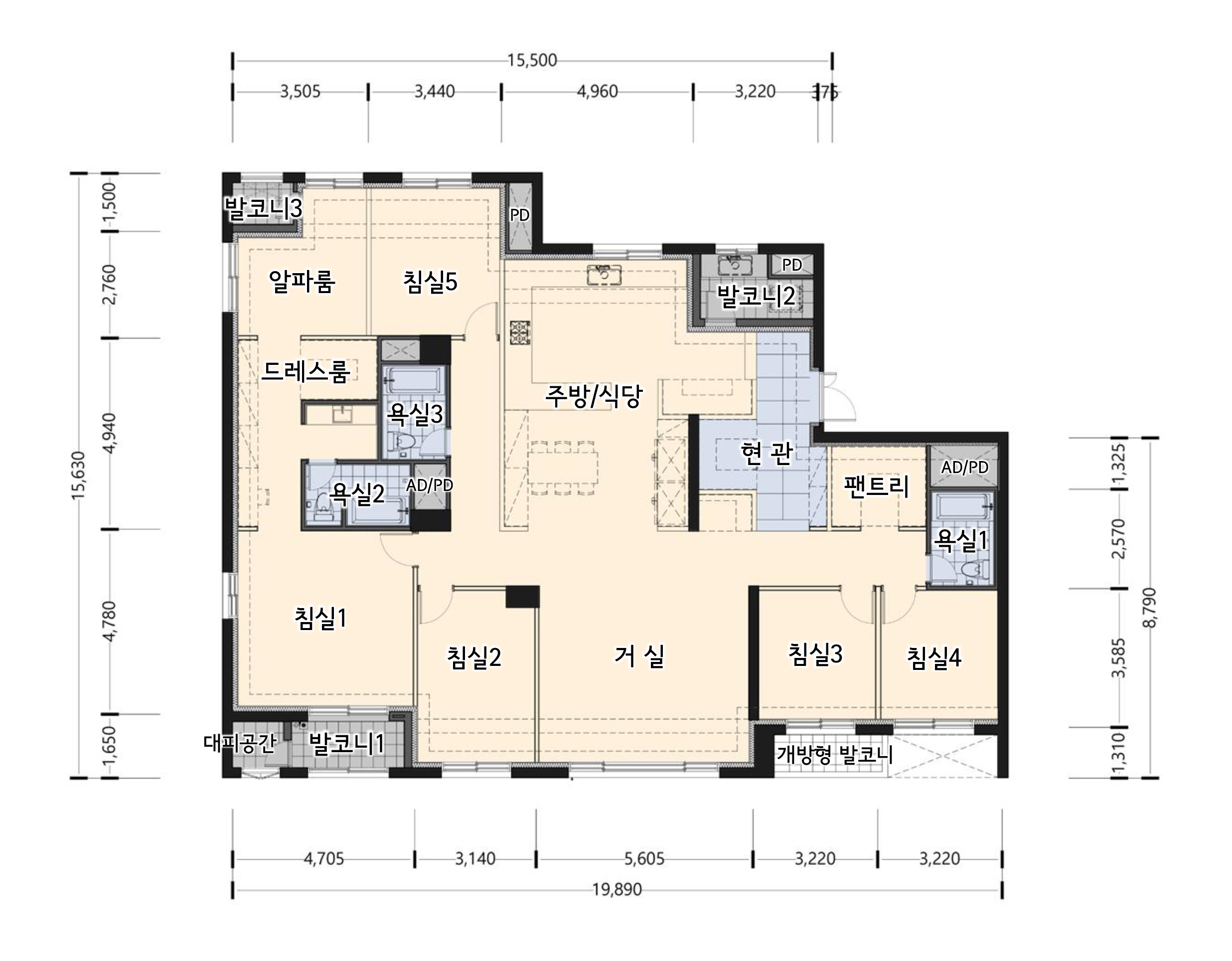 단위세대평면도 이미지