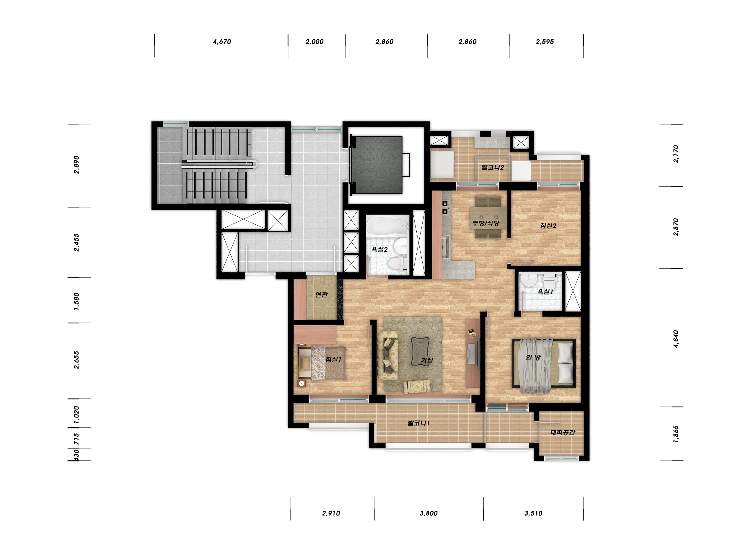단위세대평면도 이미지