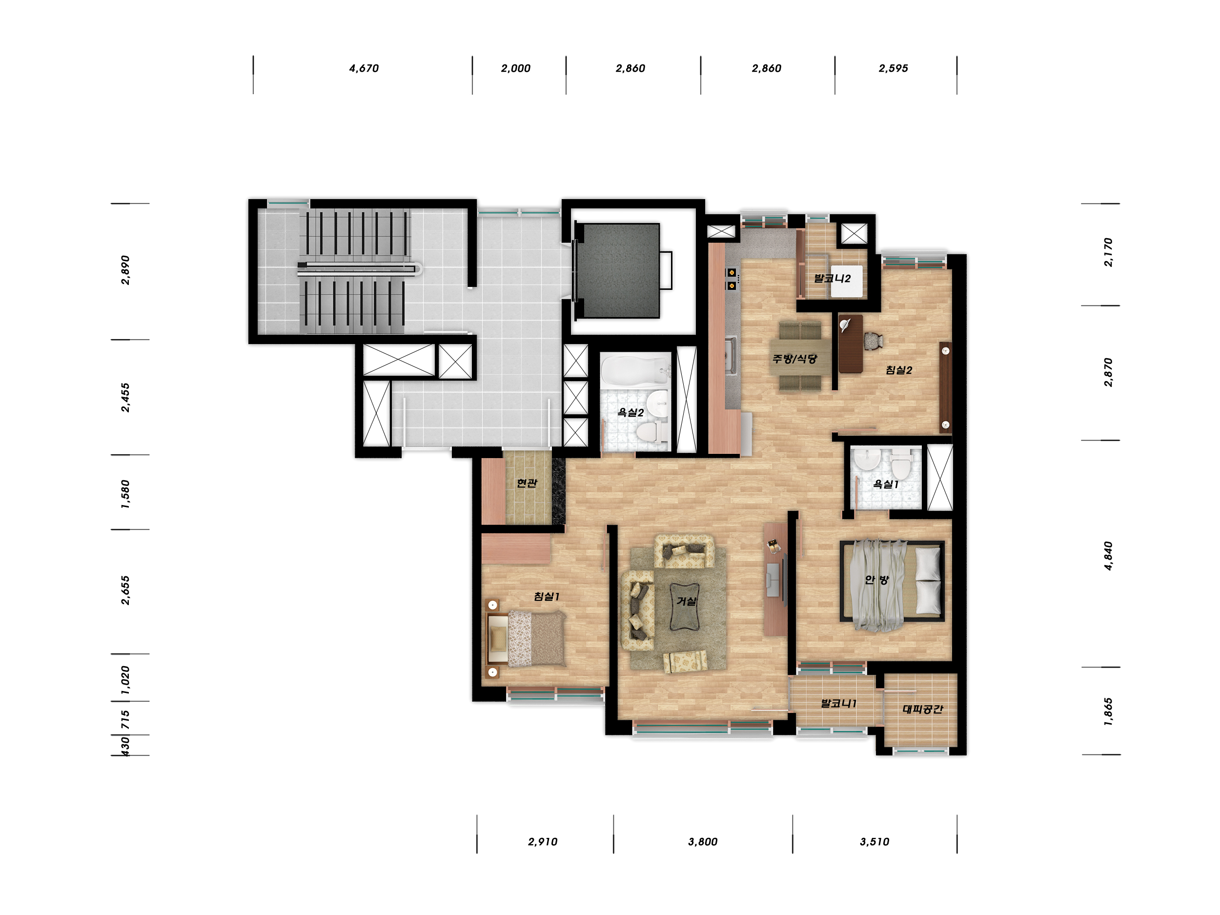 단위세대평면도 이미지