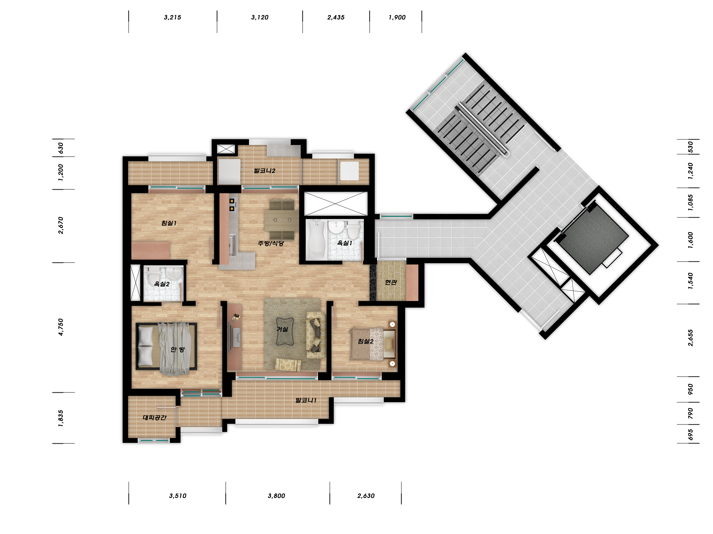 단위세대평면도 이미지
