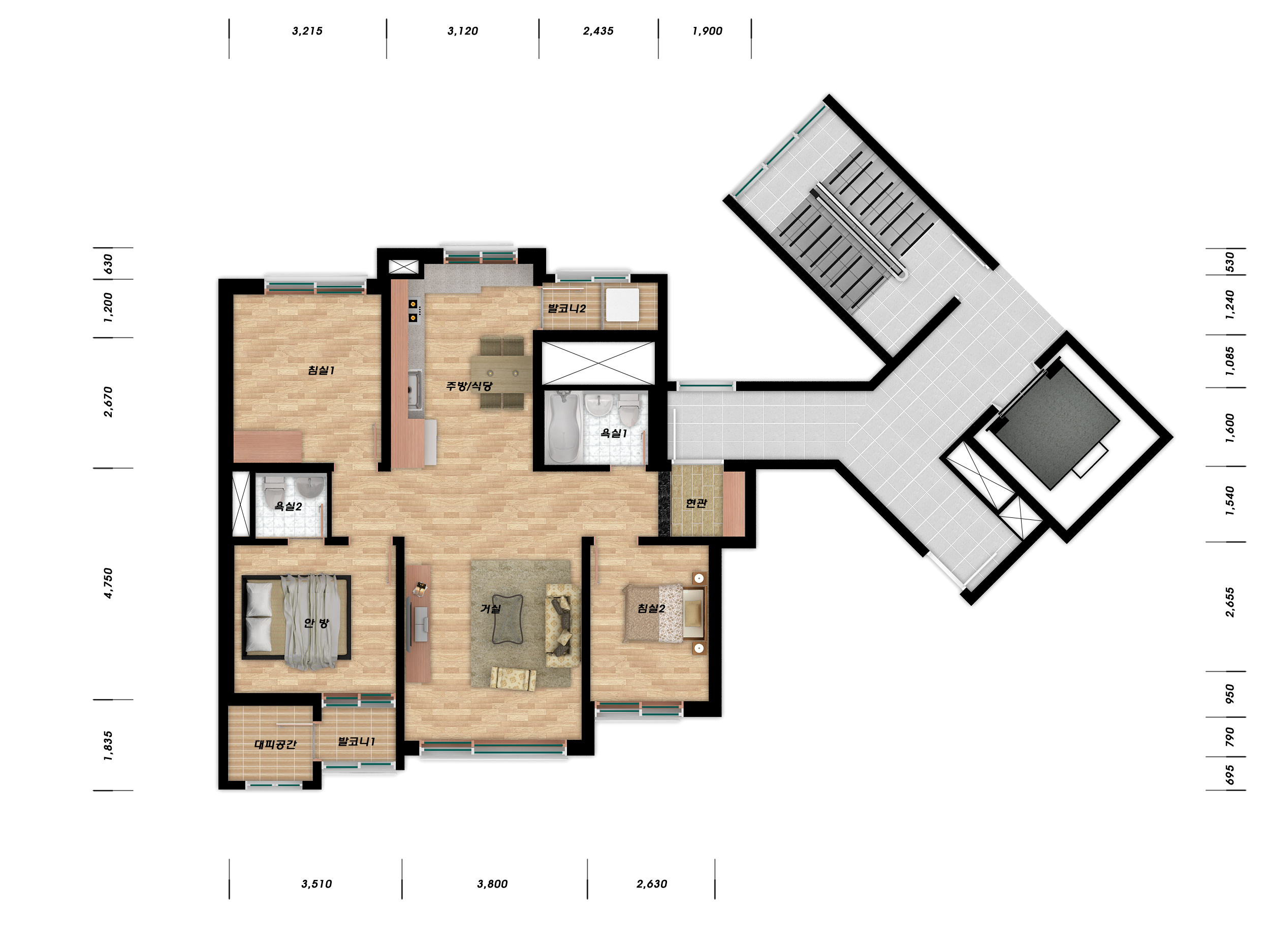 단위세대평면도 이미지