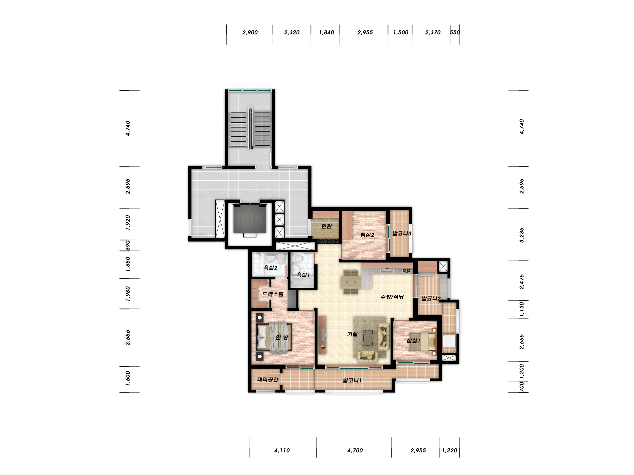 단위세대평면도 이미지