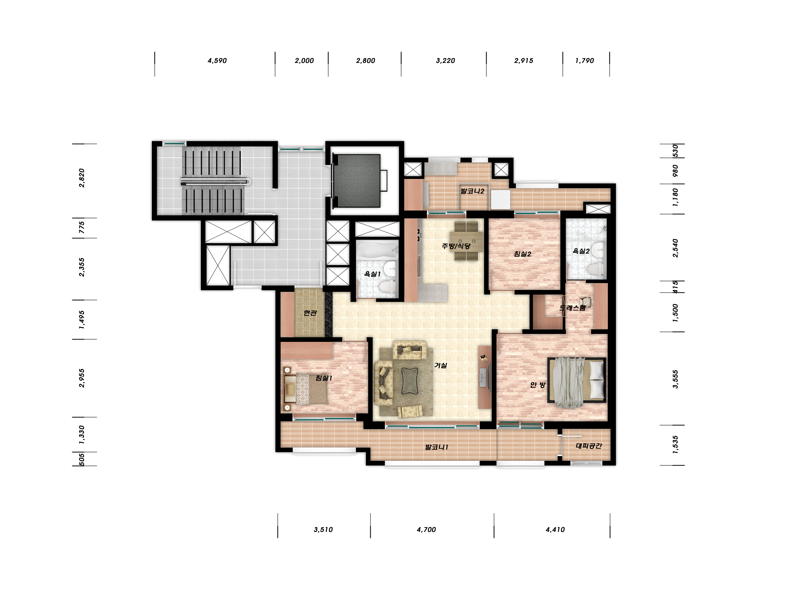 단위세대평면도 이미지