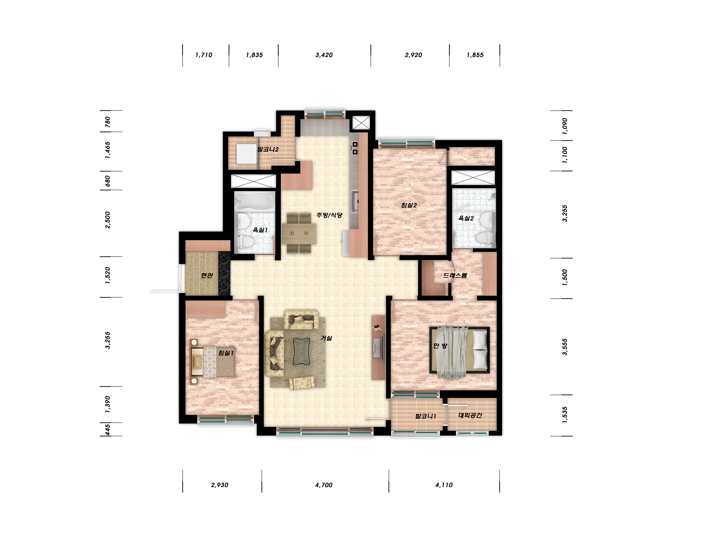 단위세대평면도 이미지
