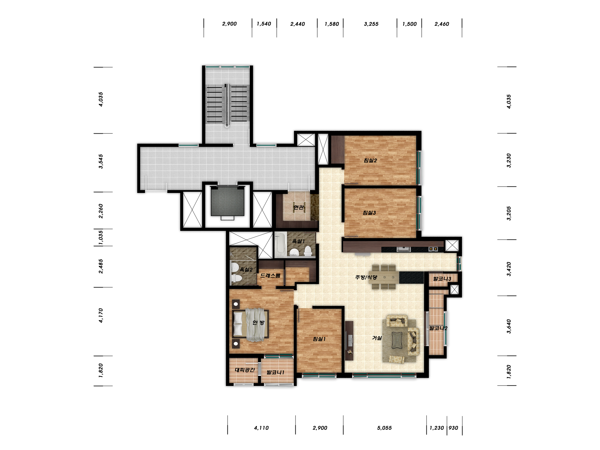 단위세대평면도 이미지
