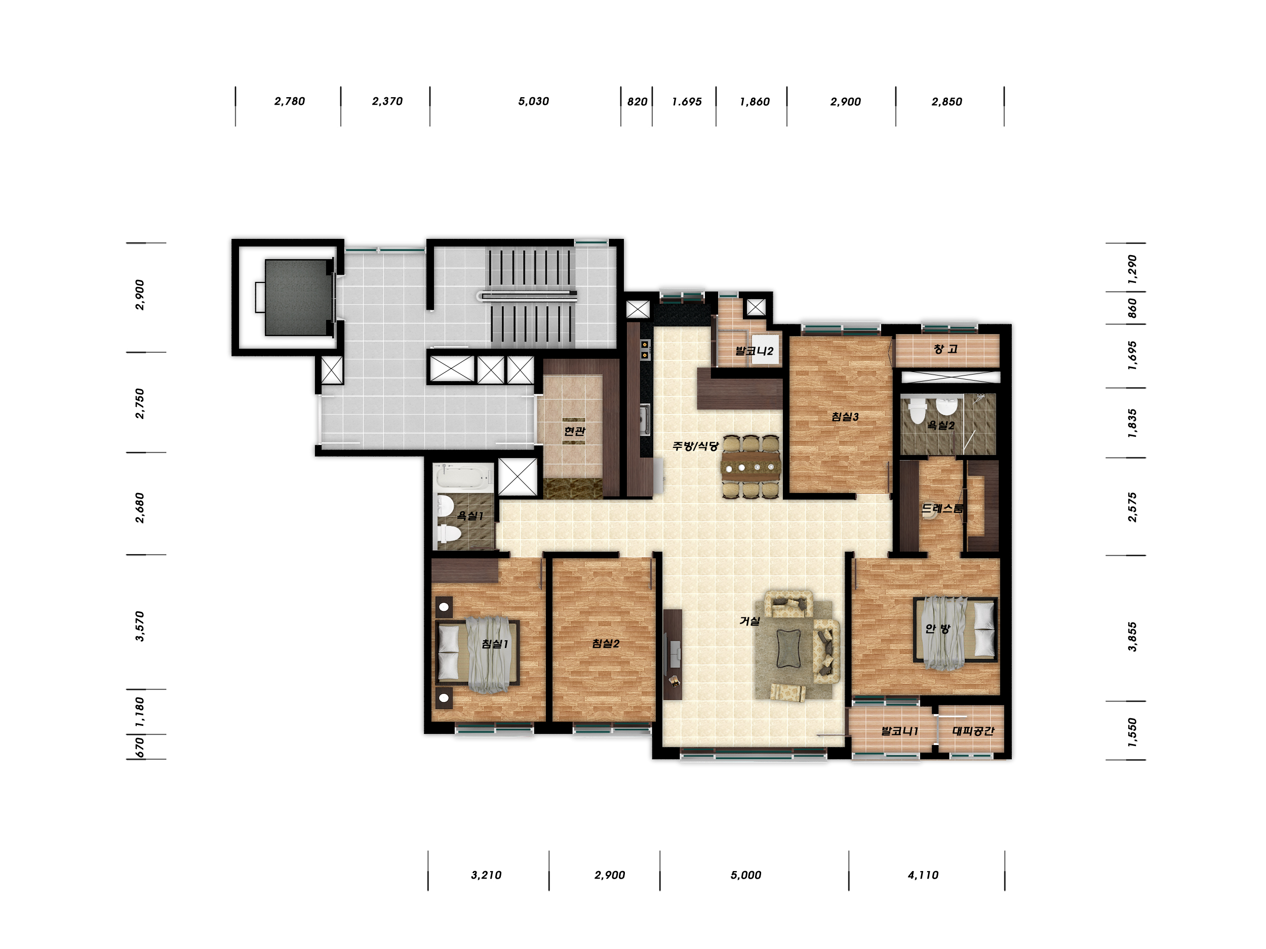 단위세대평면도 이미지