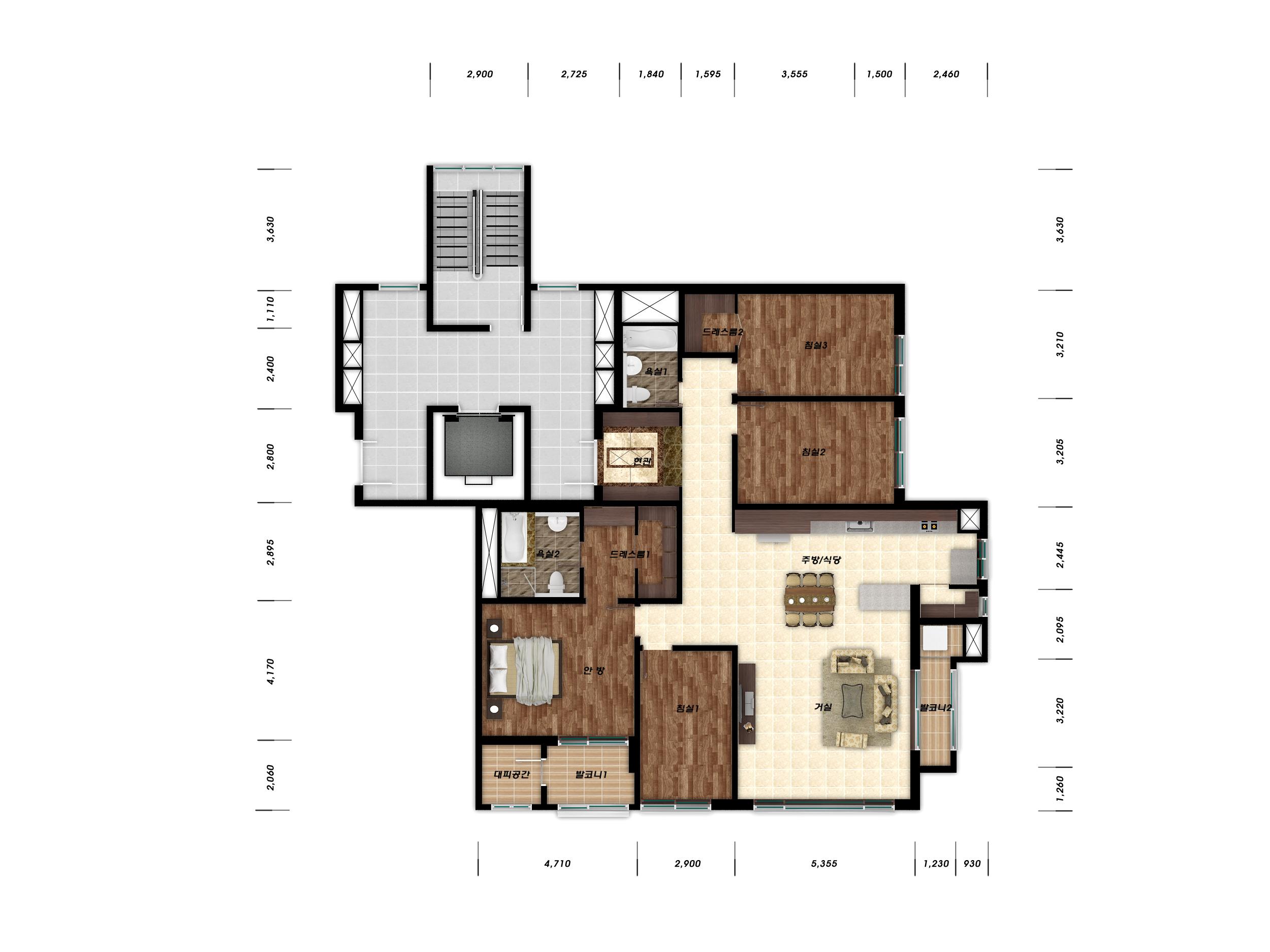 단위세대평면도 이미지