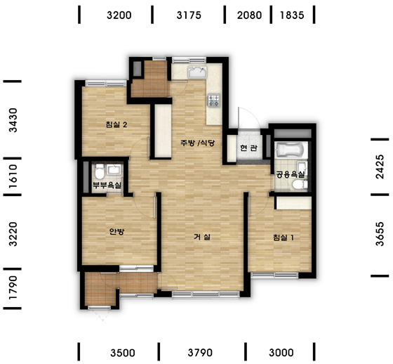 단위세대평면도 이미지