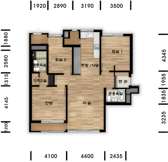 단위세대평면도 이미지