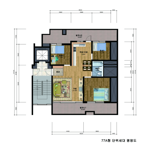 단위세대평면도 이미지
