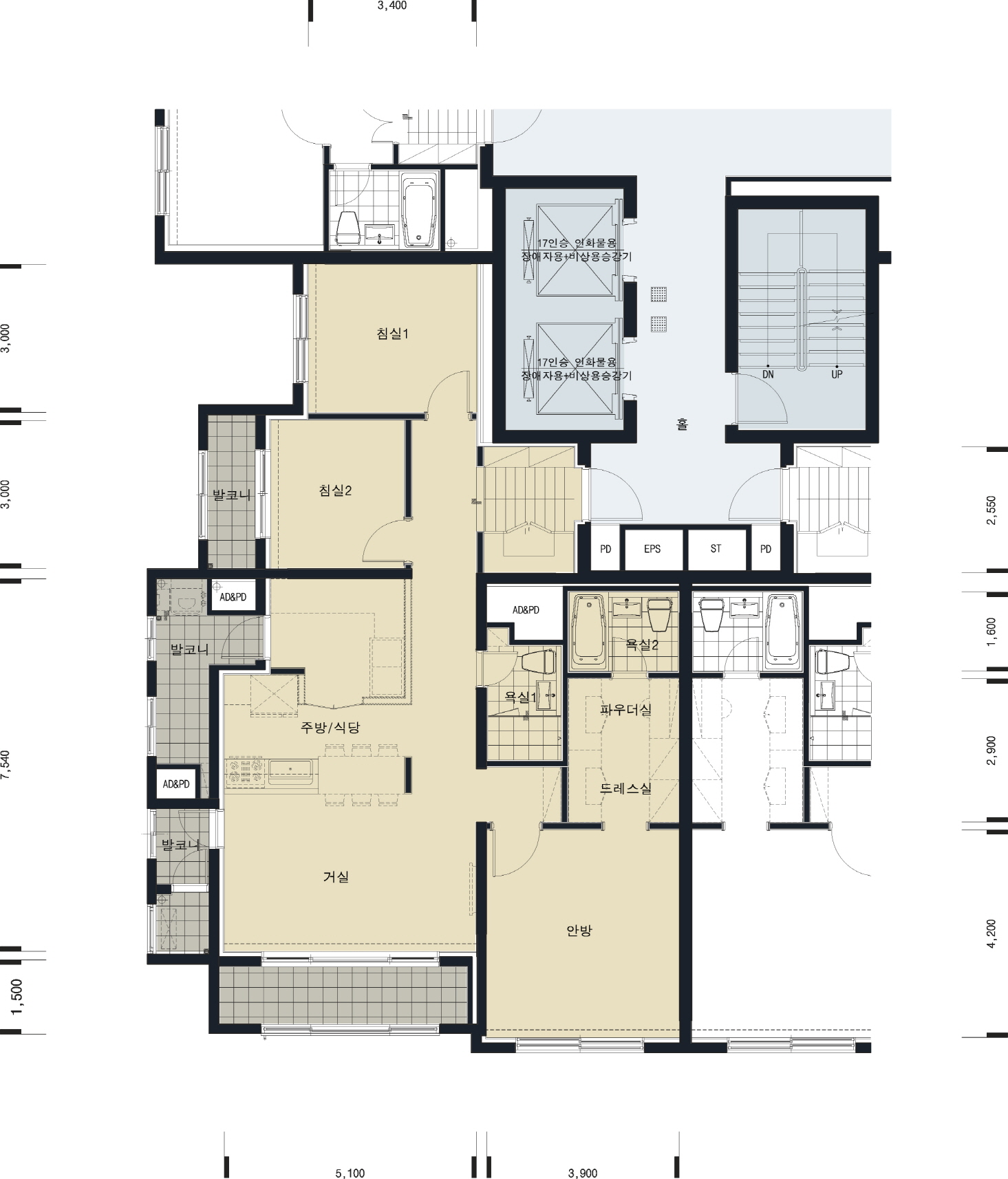 단위세대평면도 이미지