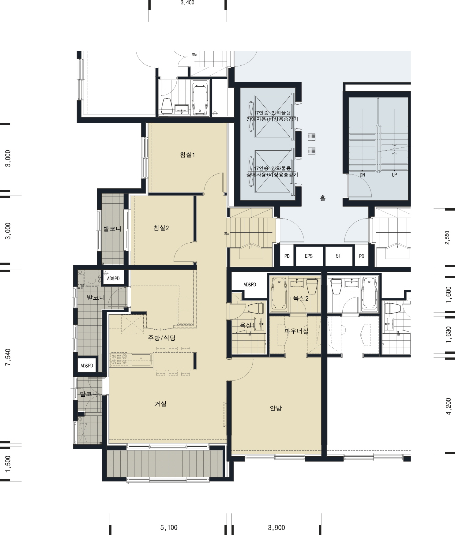 단위세대평면도 이미지
