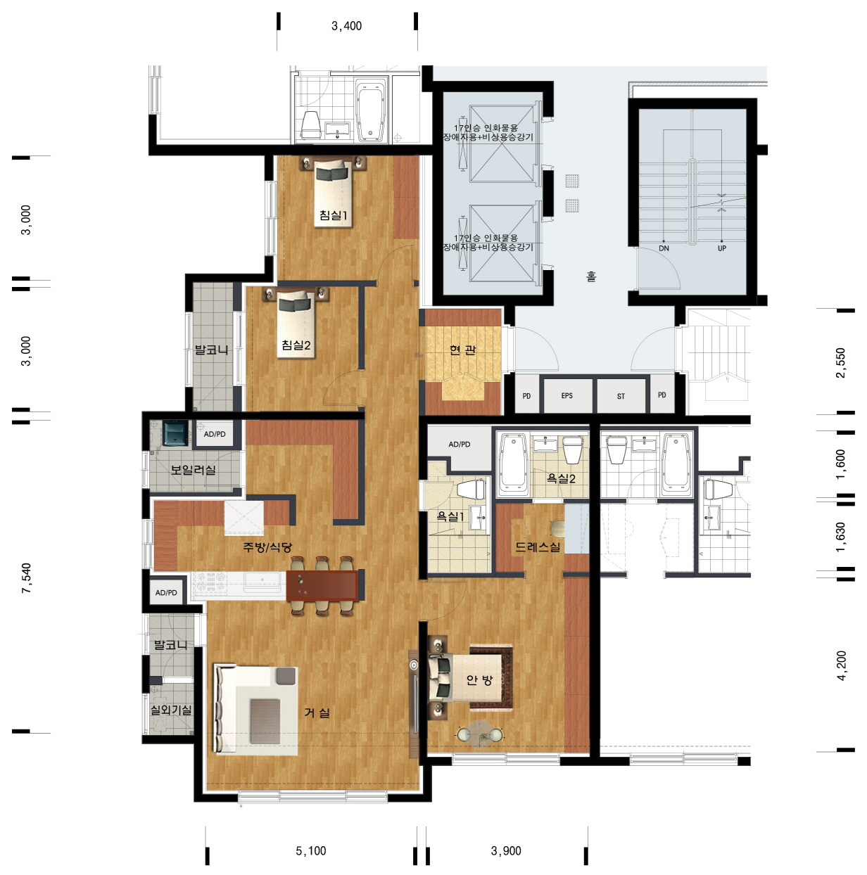 단위세대평면도 이미지