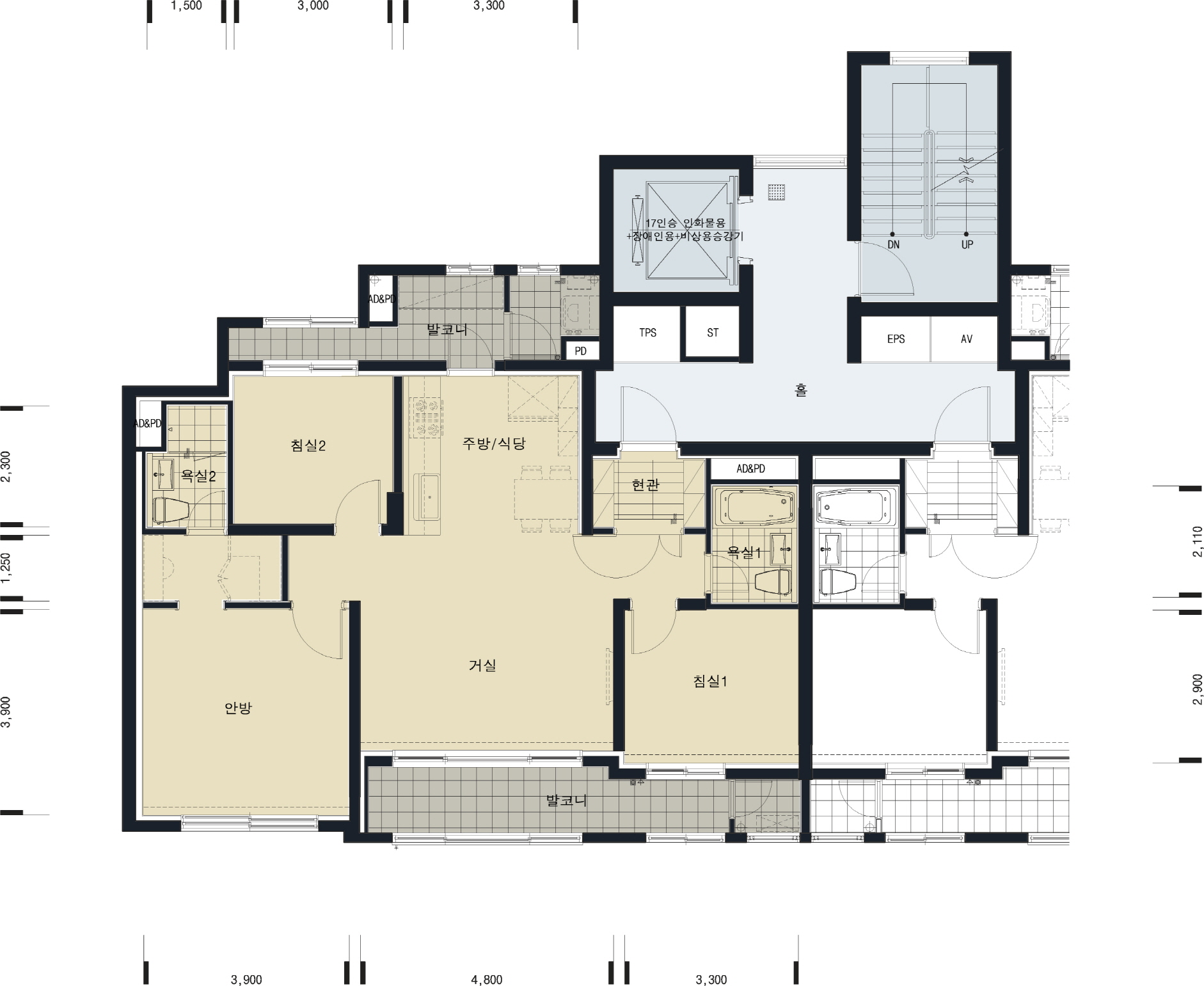 단위세대평면도 이미지