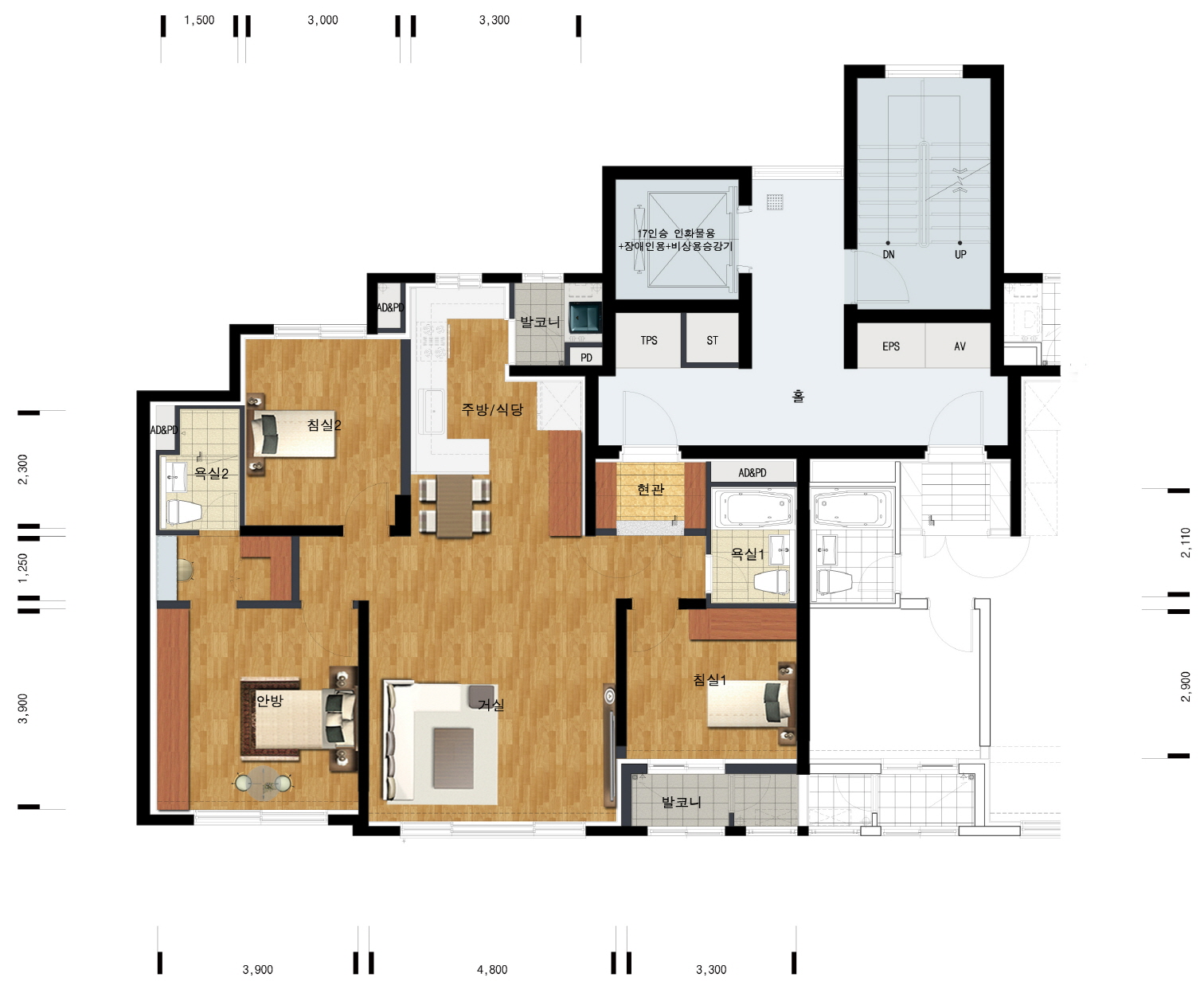 단위세대평면도 이미지