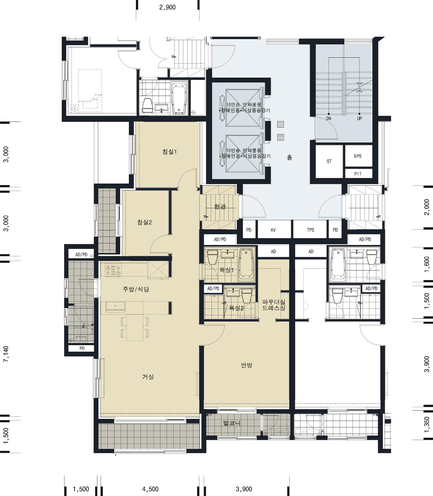 단위세대평면도 이미지