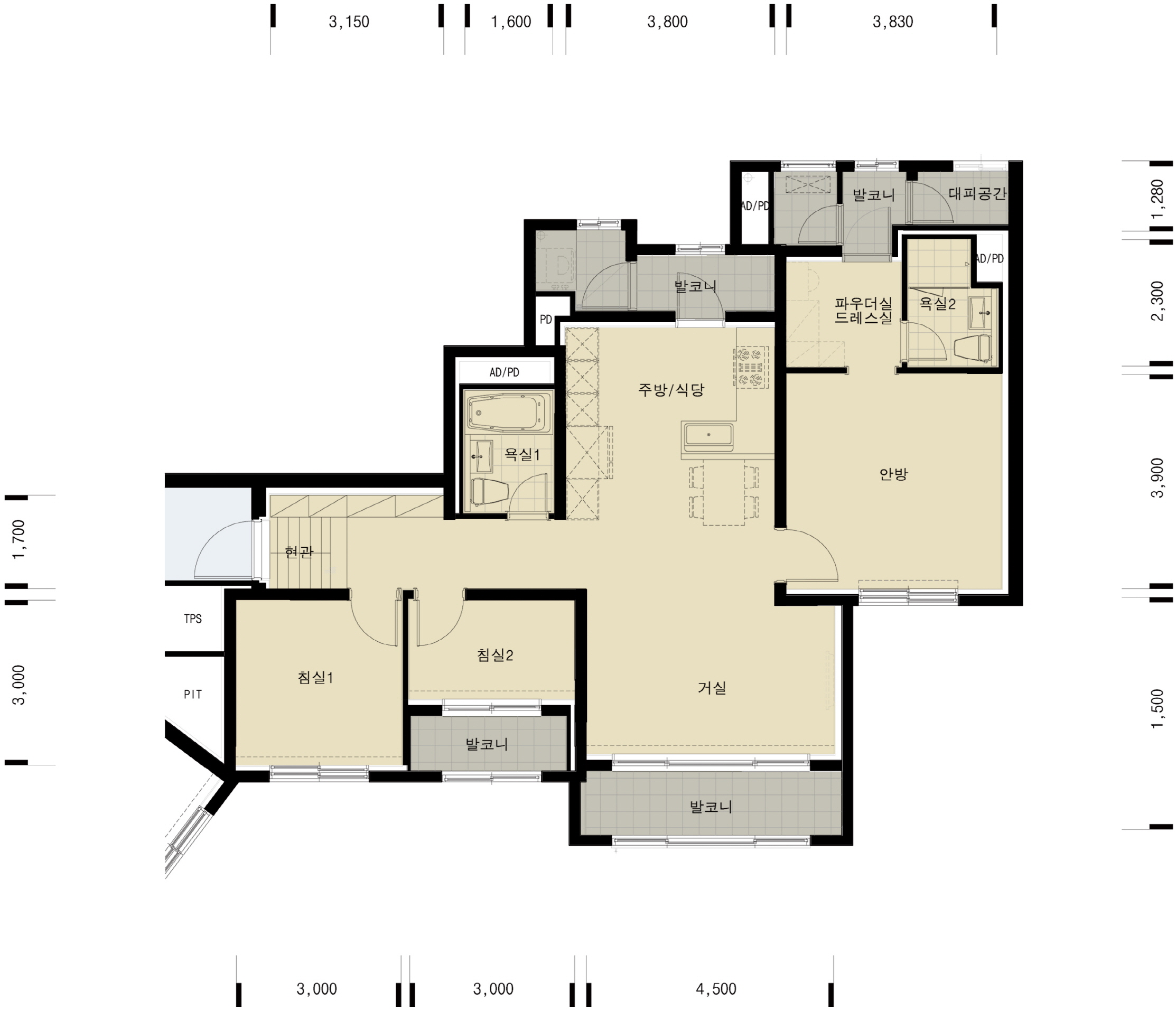 단위세대평면도 이미지