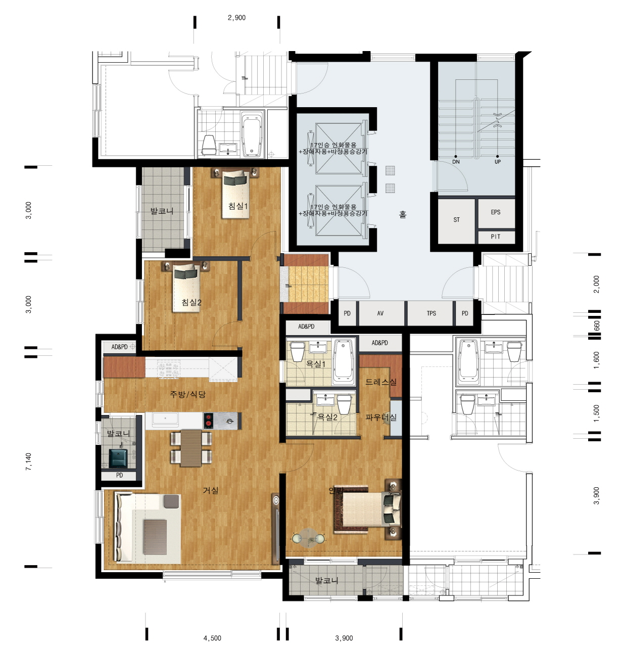 단위세대평면도 이미지