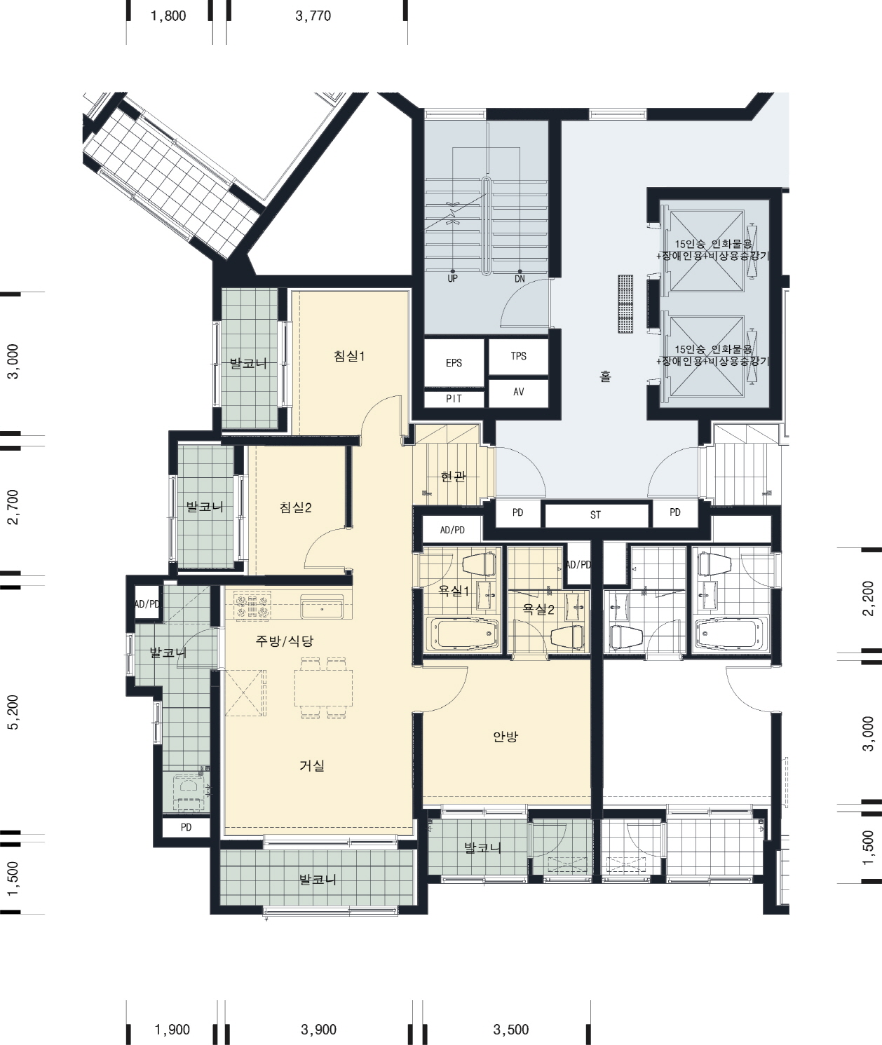 단위세대평면도 이미지