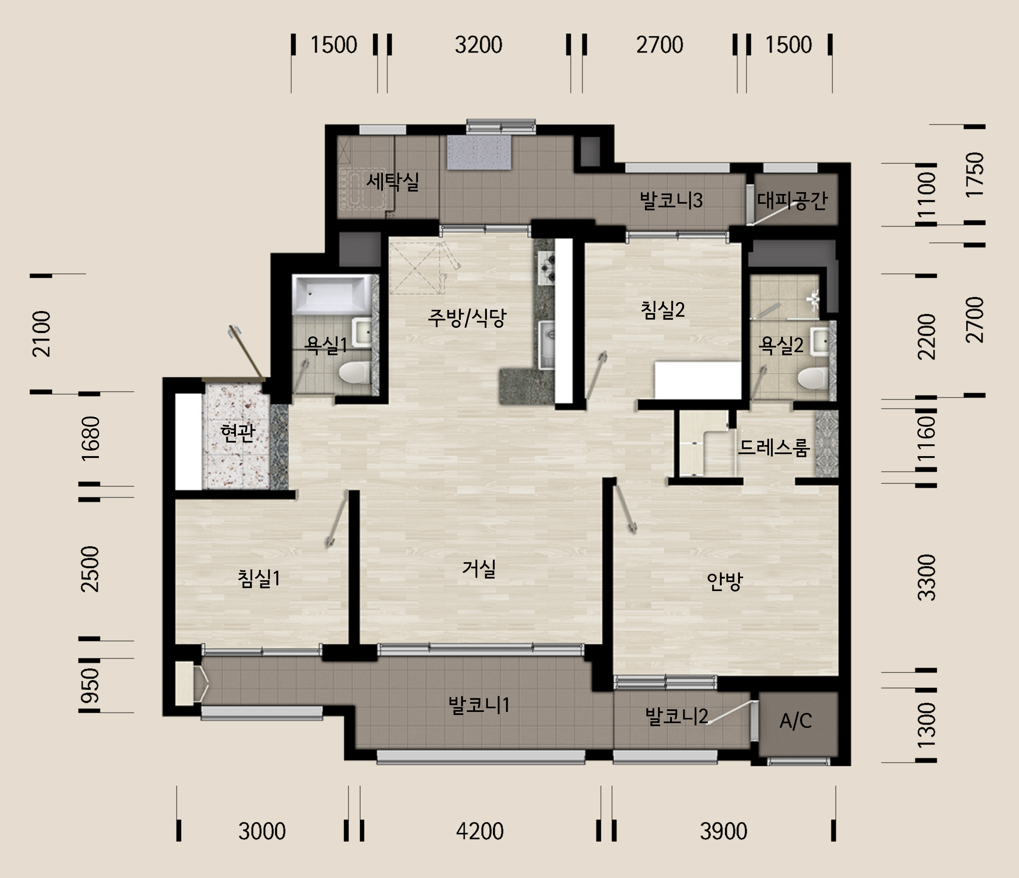 단위세대평면도 이미지