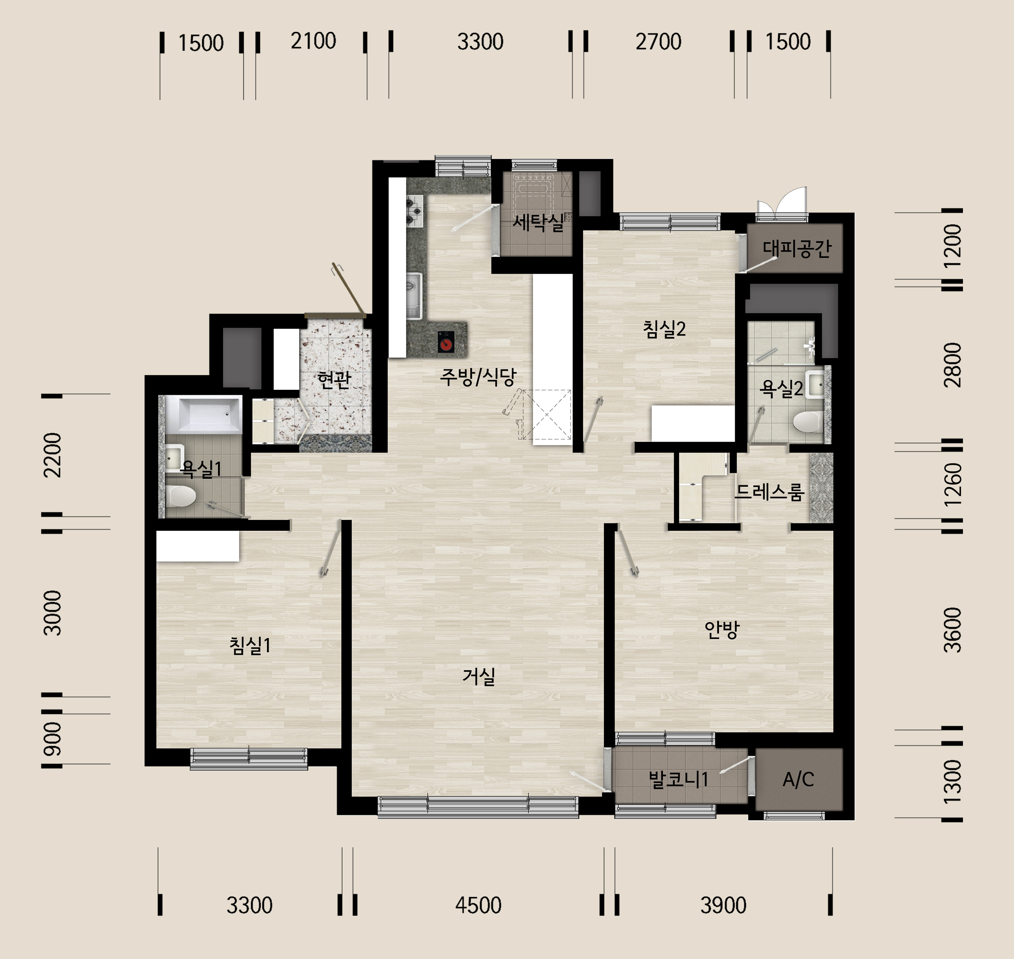단위세대평면도 이미지