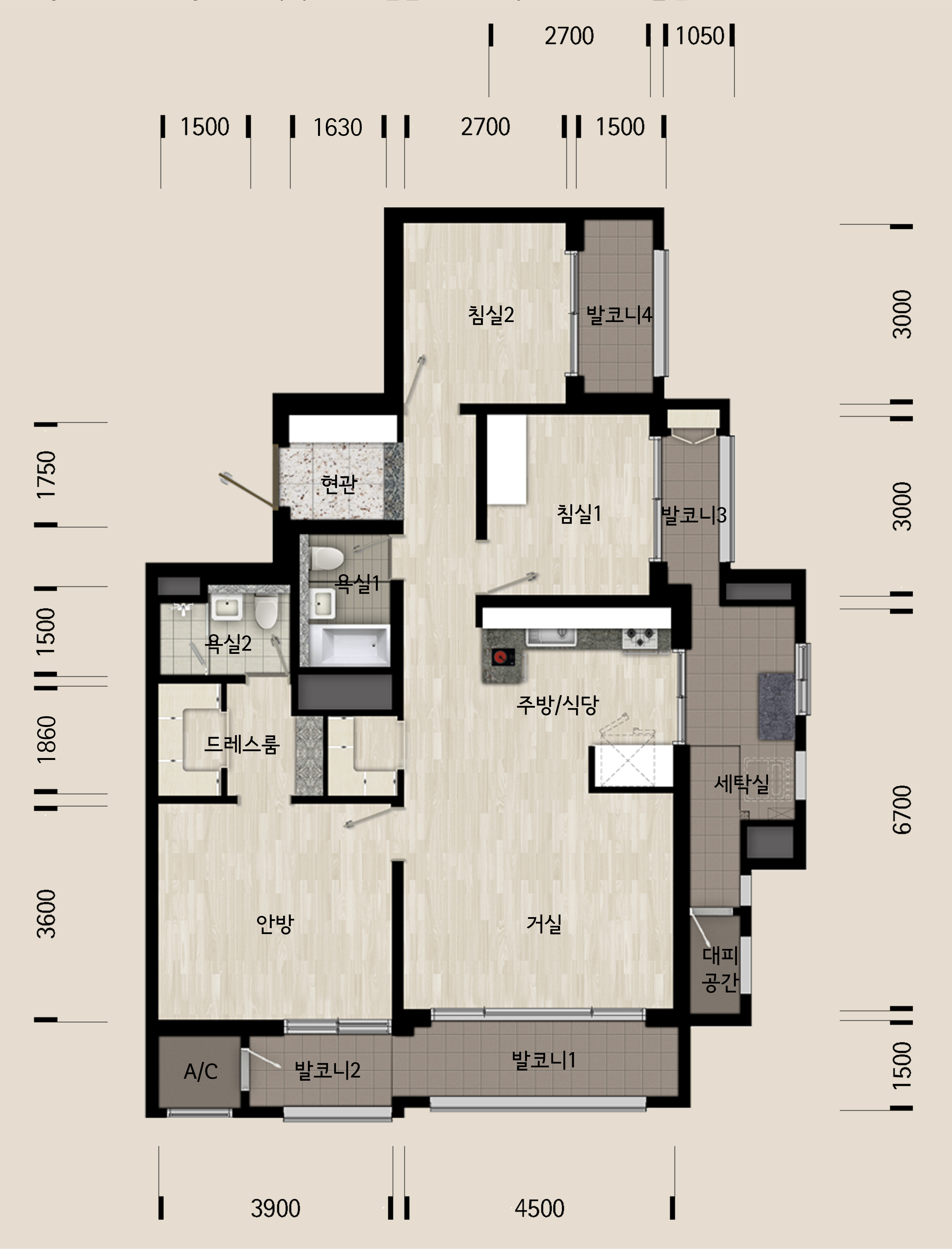 단위세대평면도 이미지