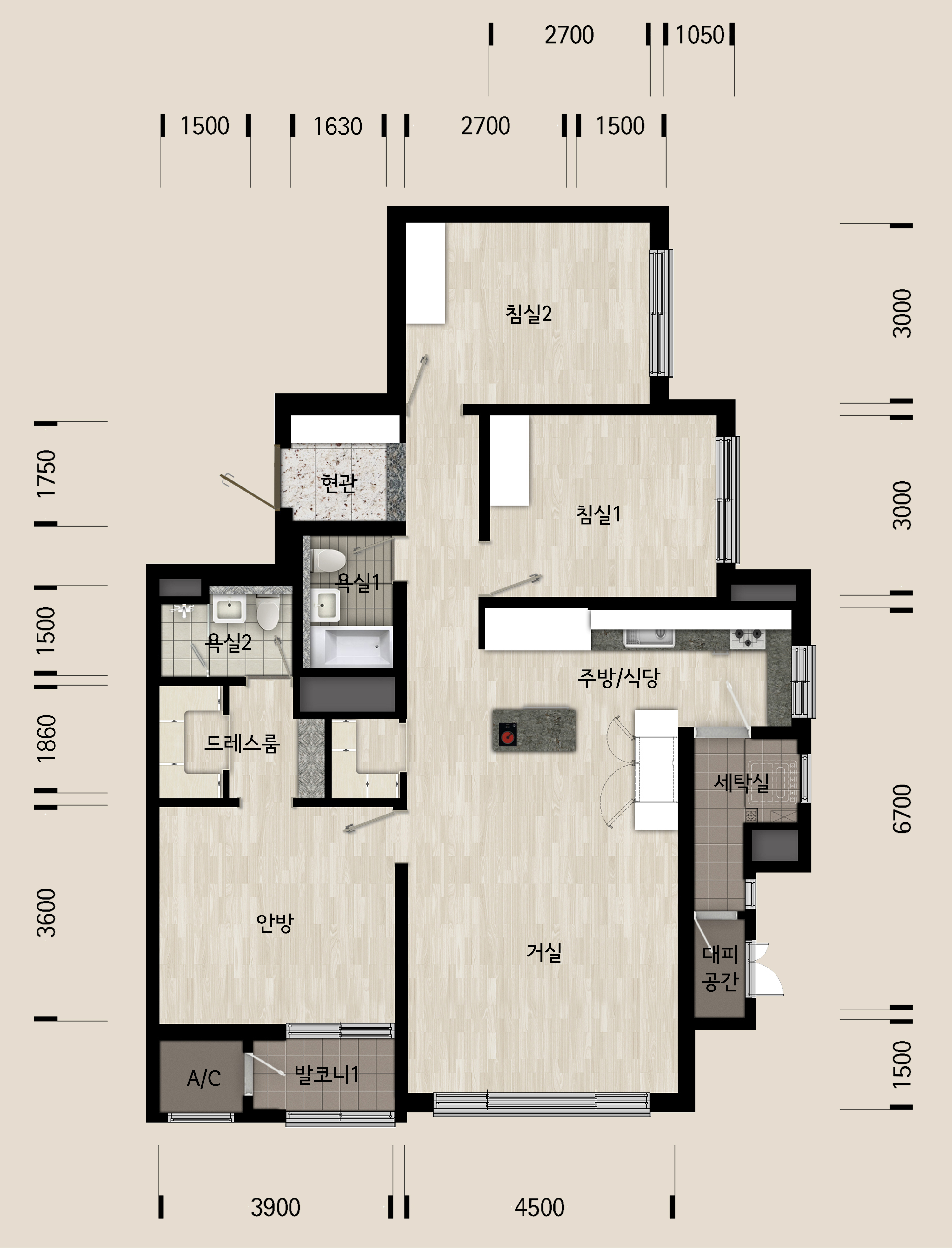 단위세대평면도 이미지
