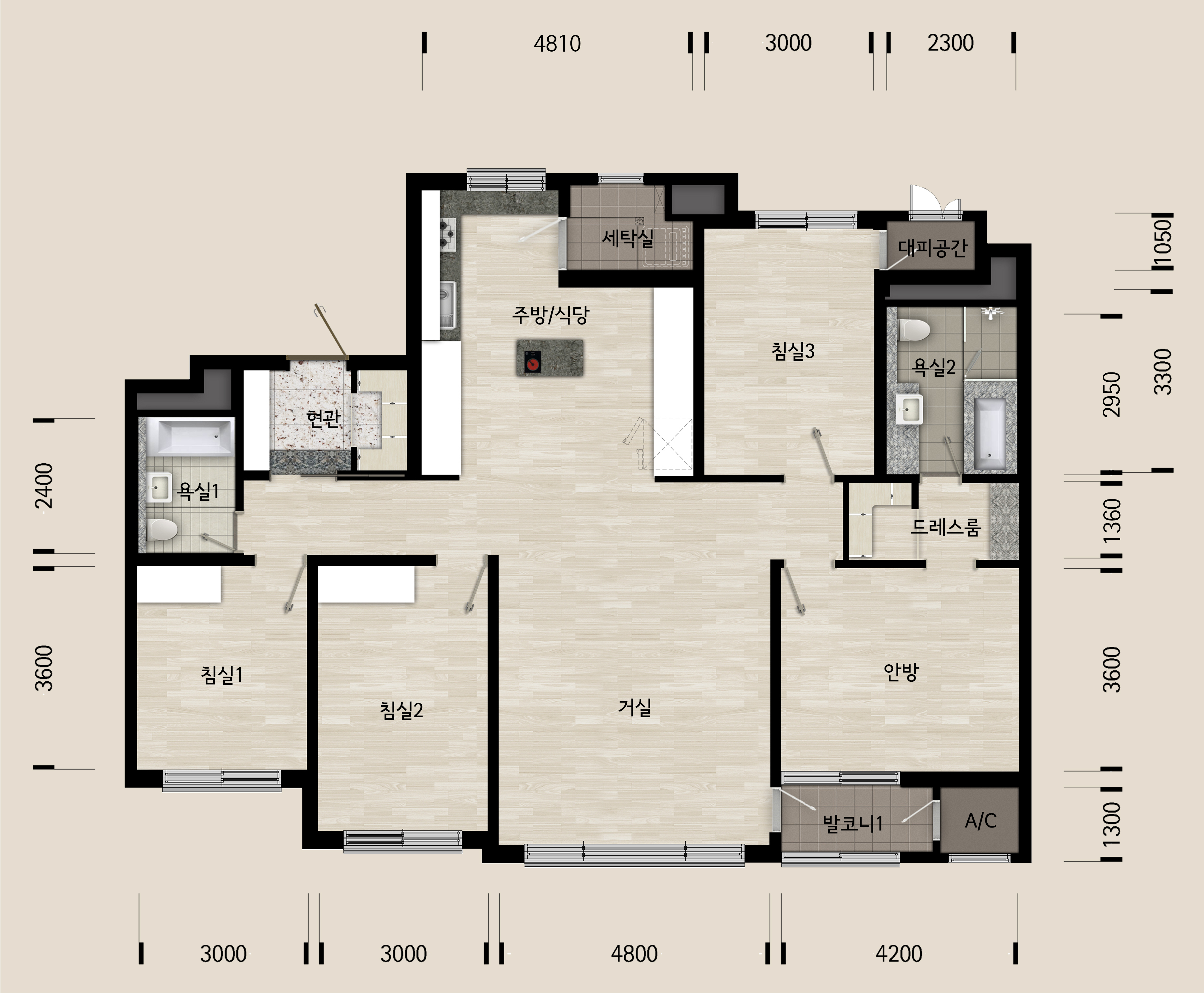 단위세대평면도 이미지