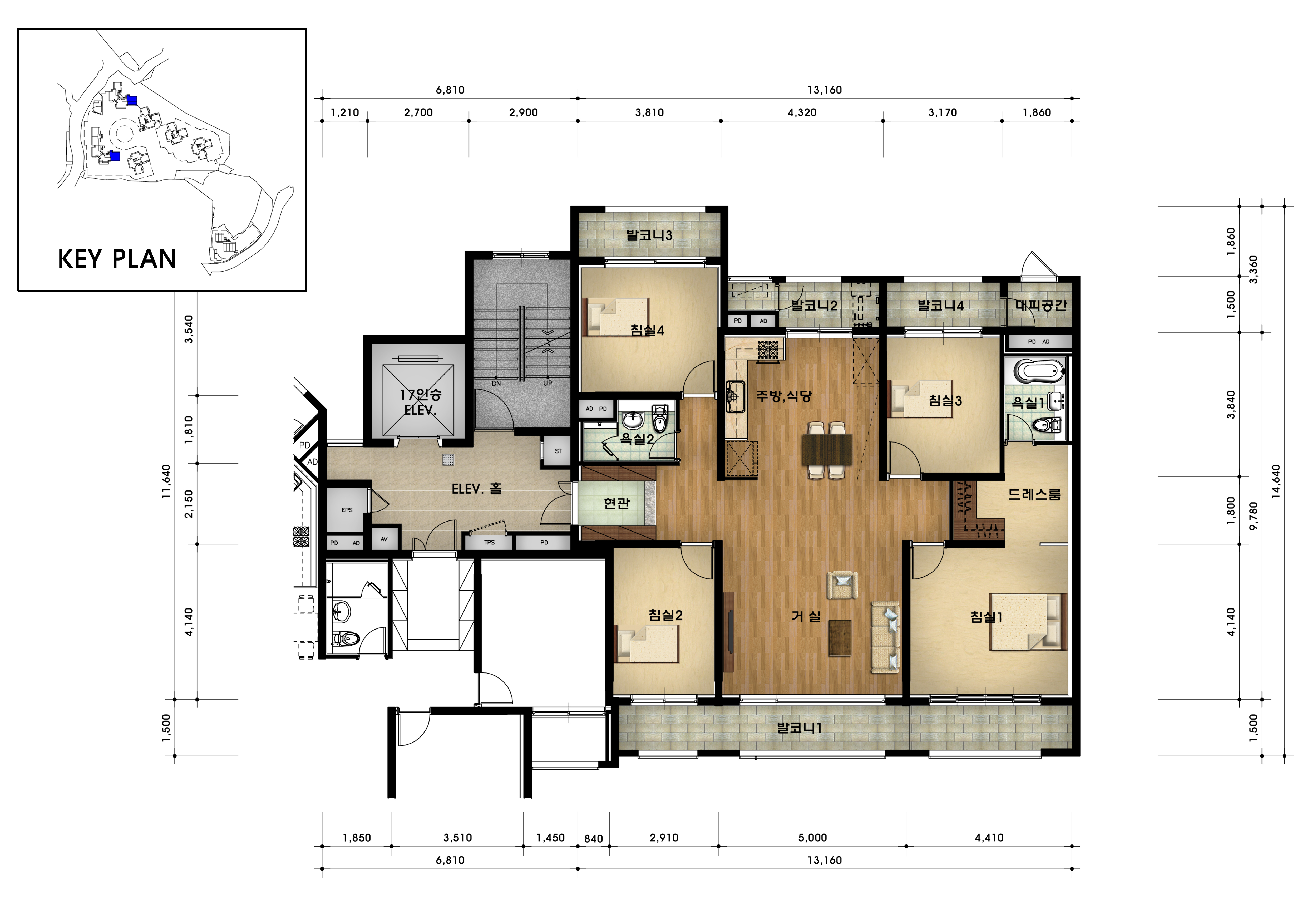 단위세대평면도 이미지