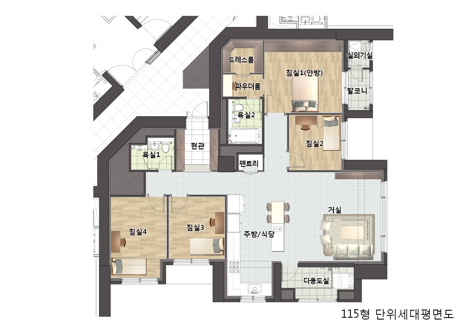 단위세대평면도 이미지