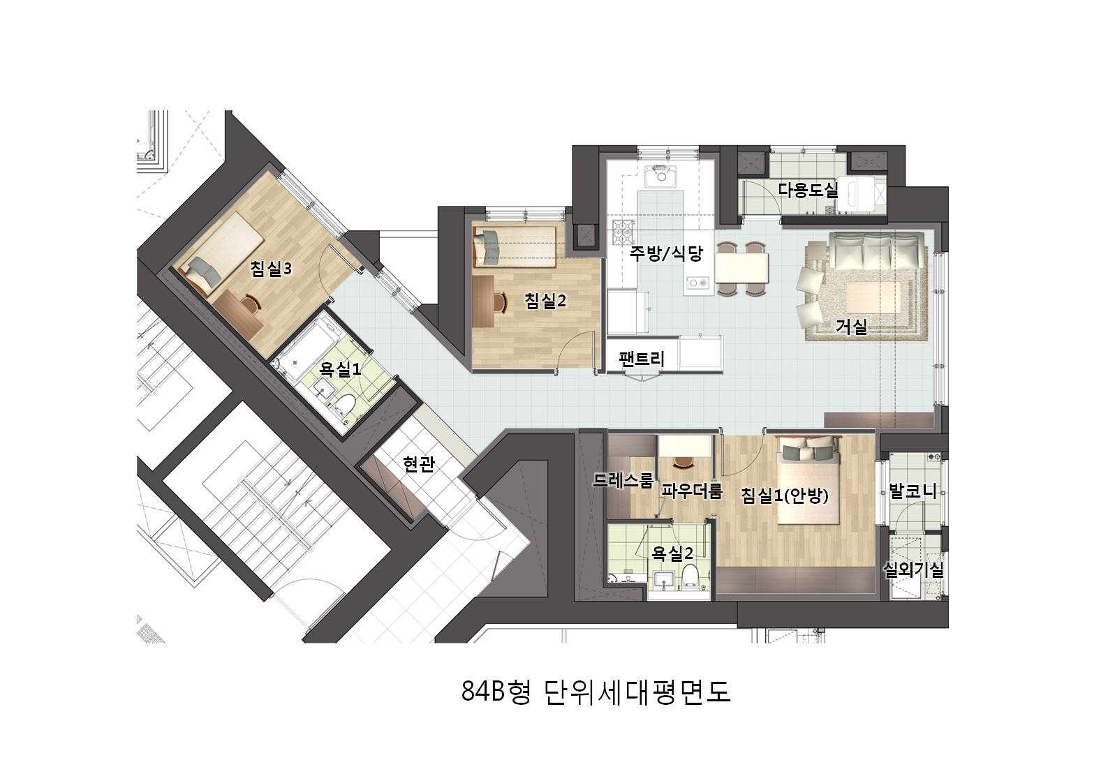 단위세대평면도 이미지