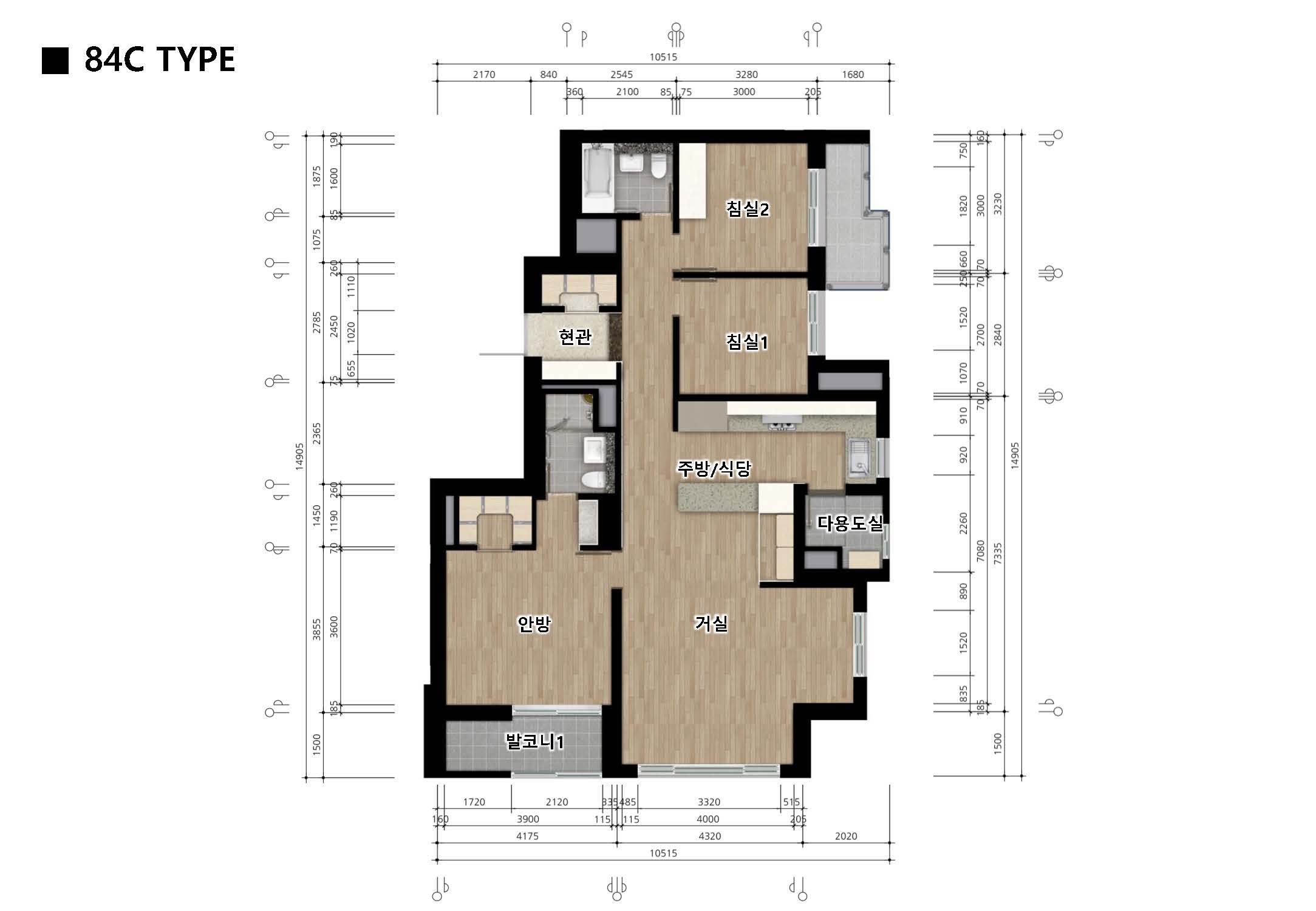 단위세대평면도 이미지