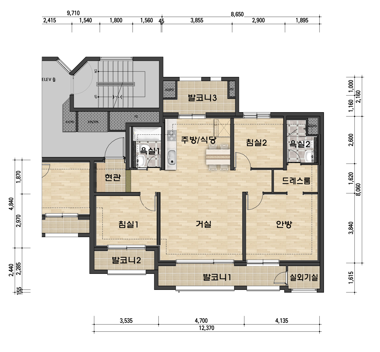 단위세대평면도 이미지