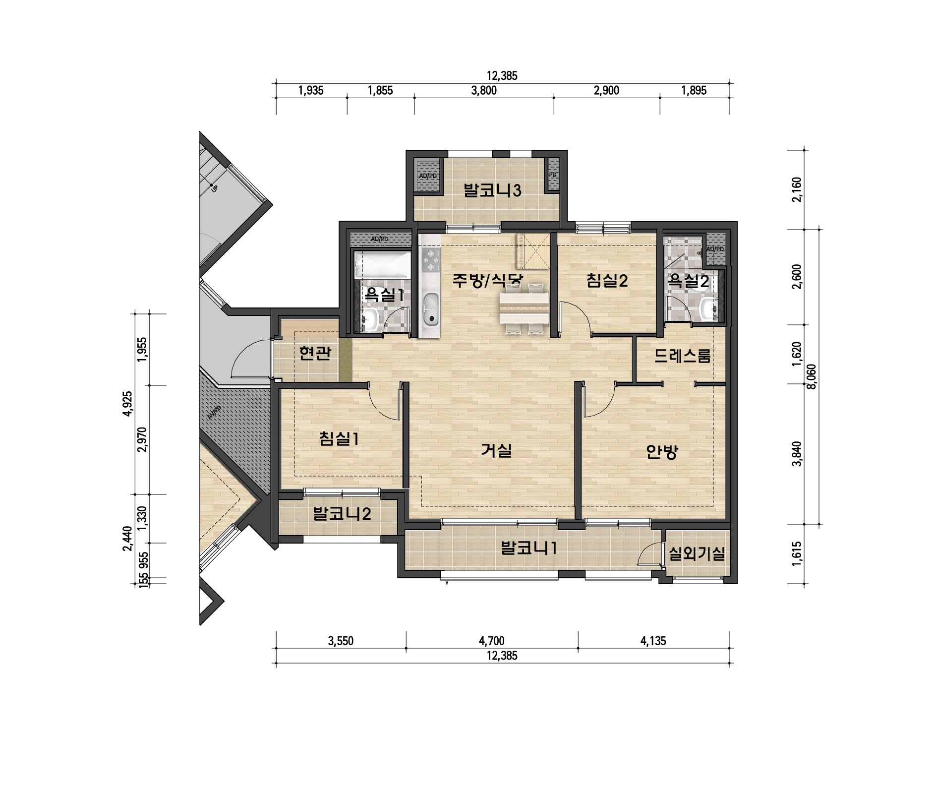 단위세대평면도 이미지