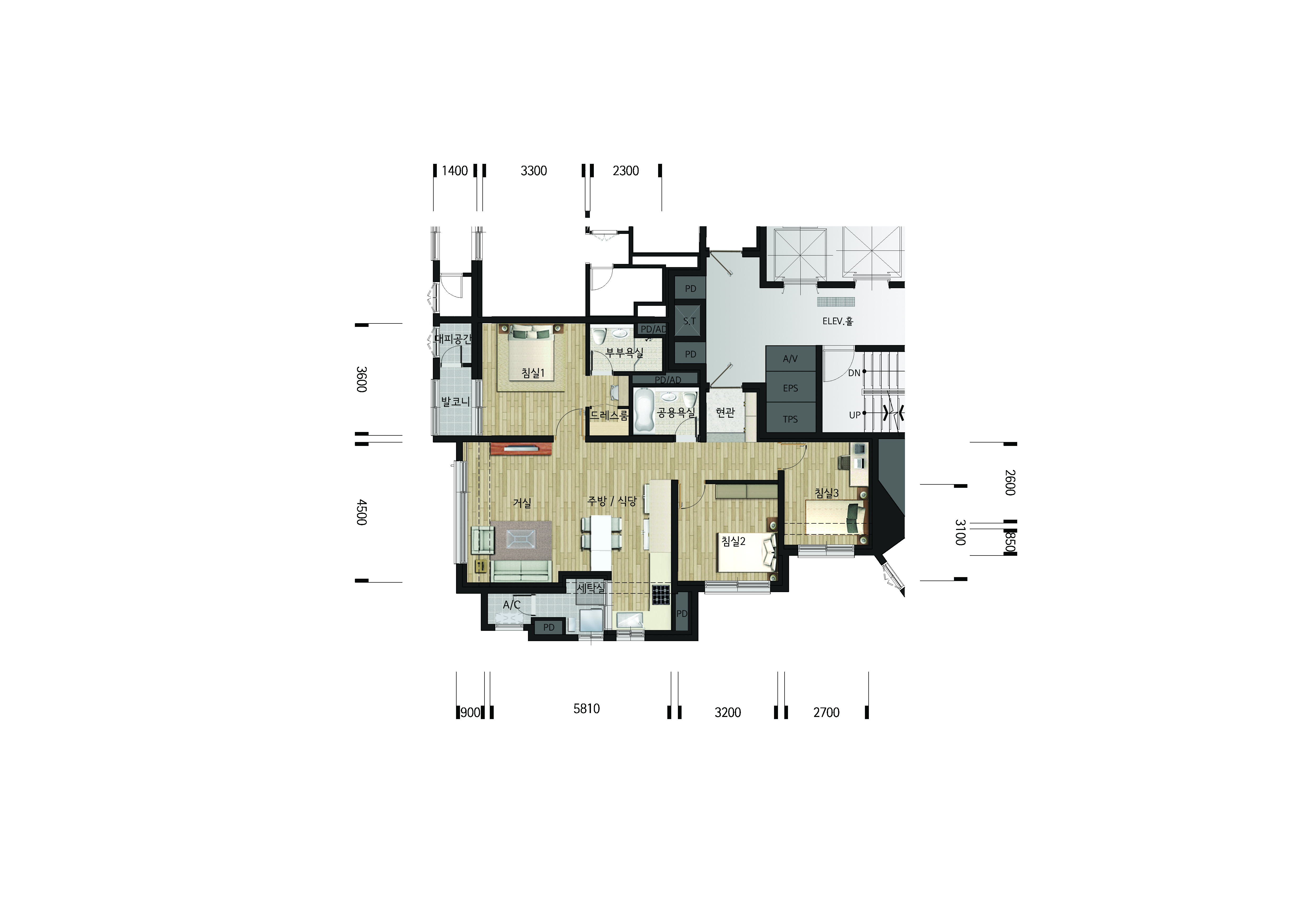 단위세대평면도 이미지