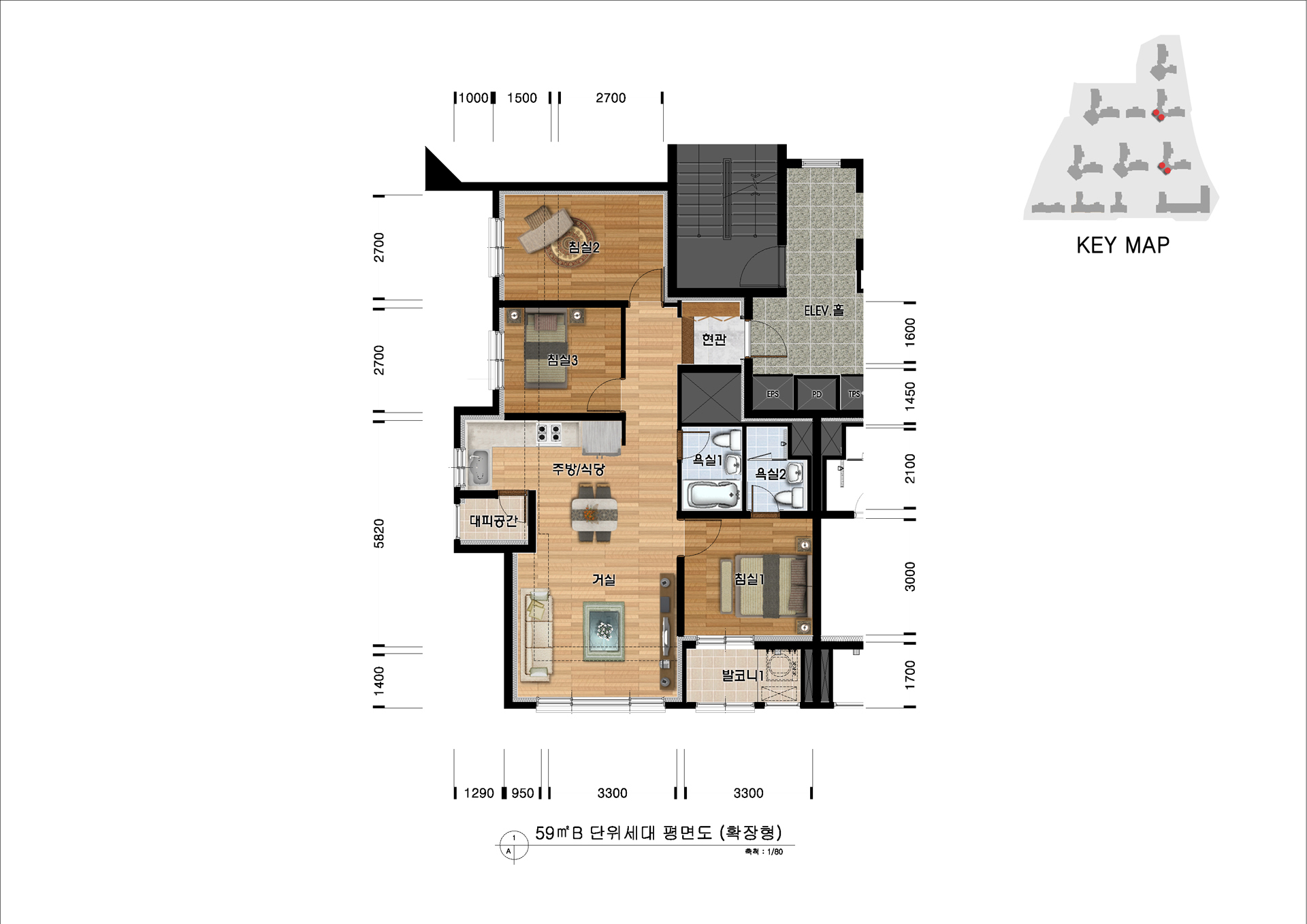 단위세대평면도 이미지