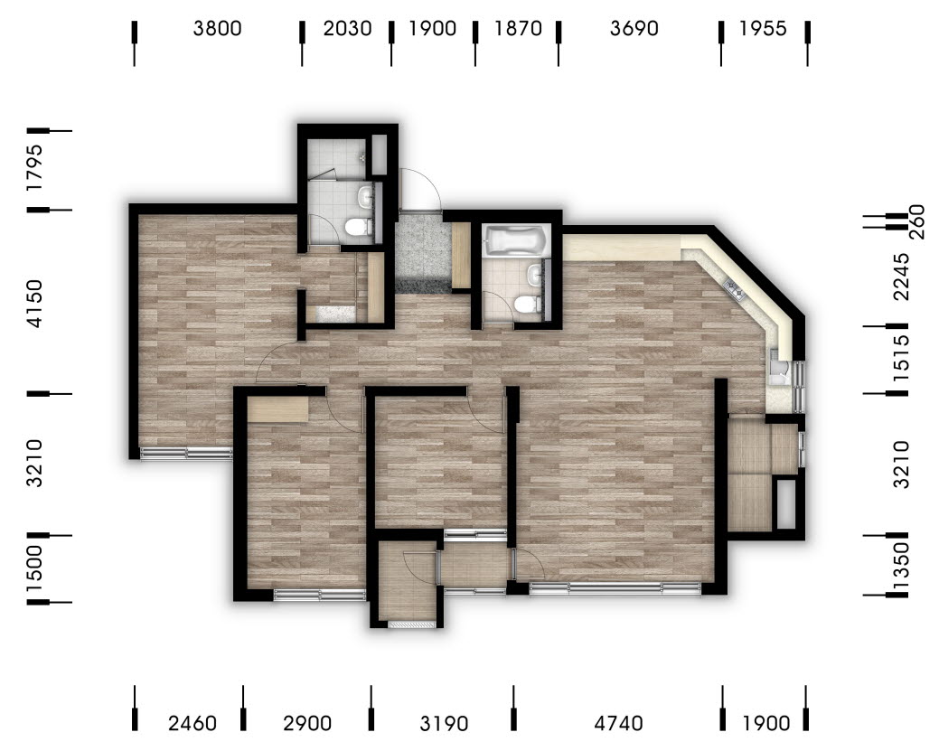 단위세대평면도 이미지