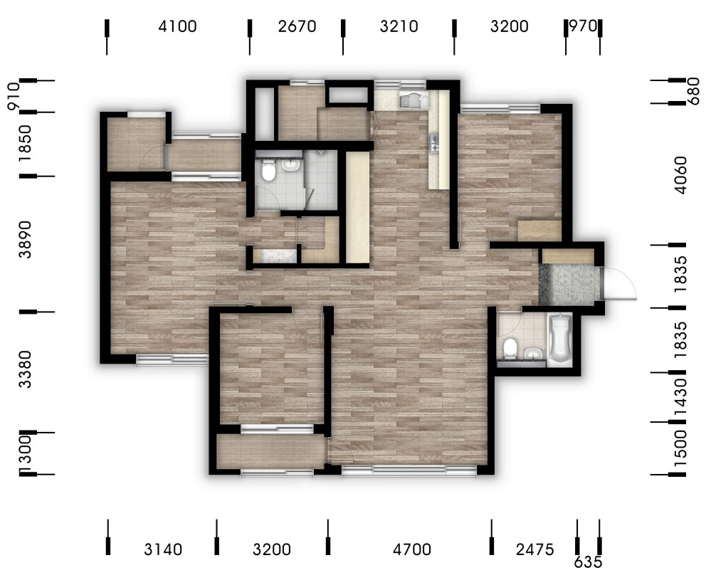 단위세대평면도 이미지