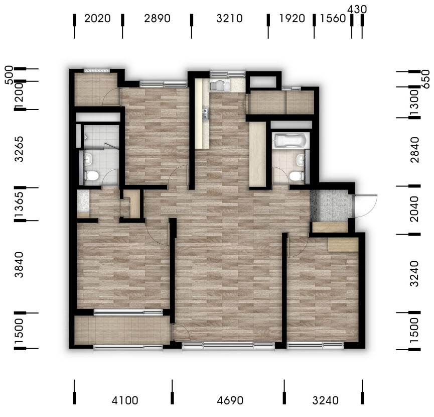 단위세대평면도 이미지