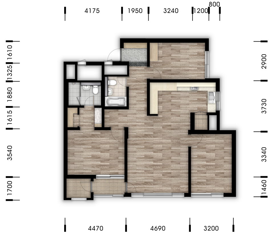단위세대평면도 이미지