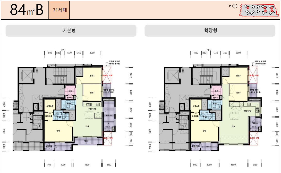 단위세대평면도 이미지