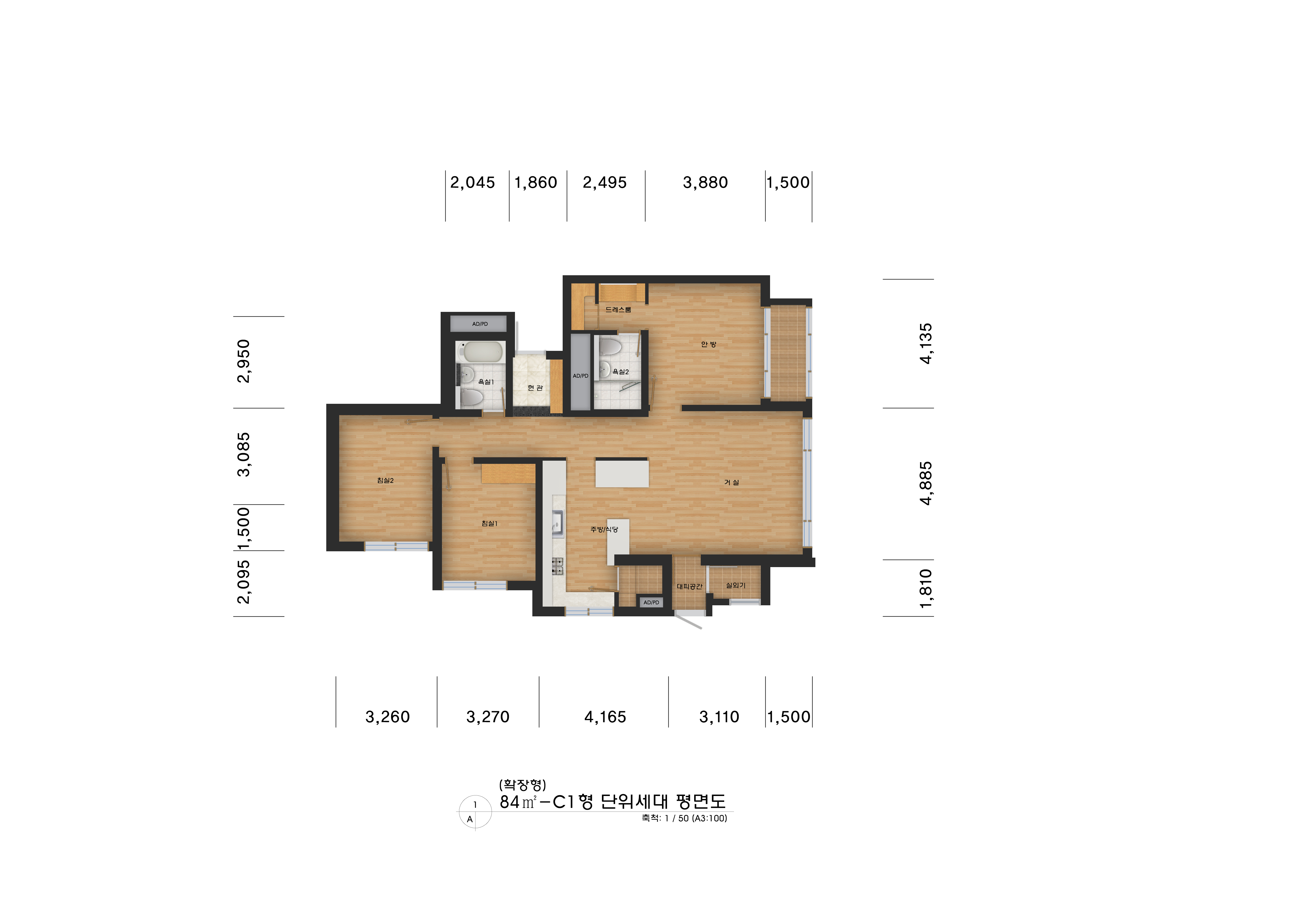 단위세대평면도 이미지