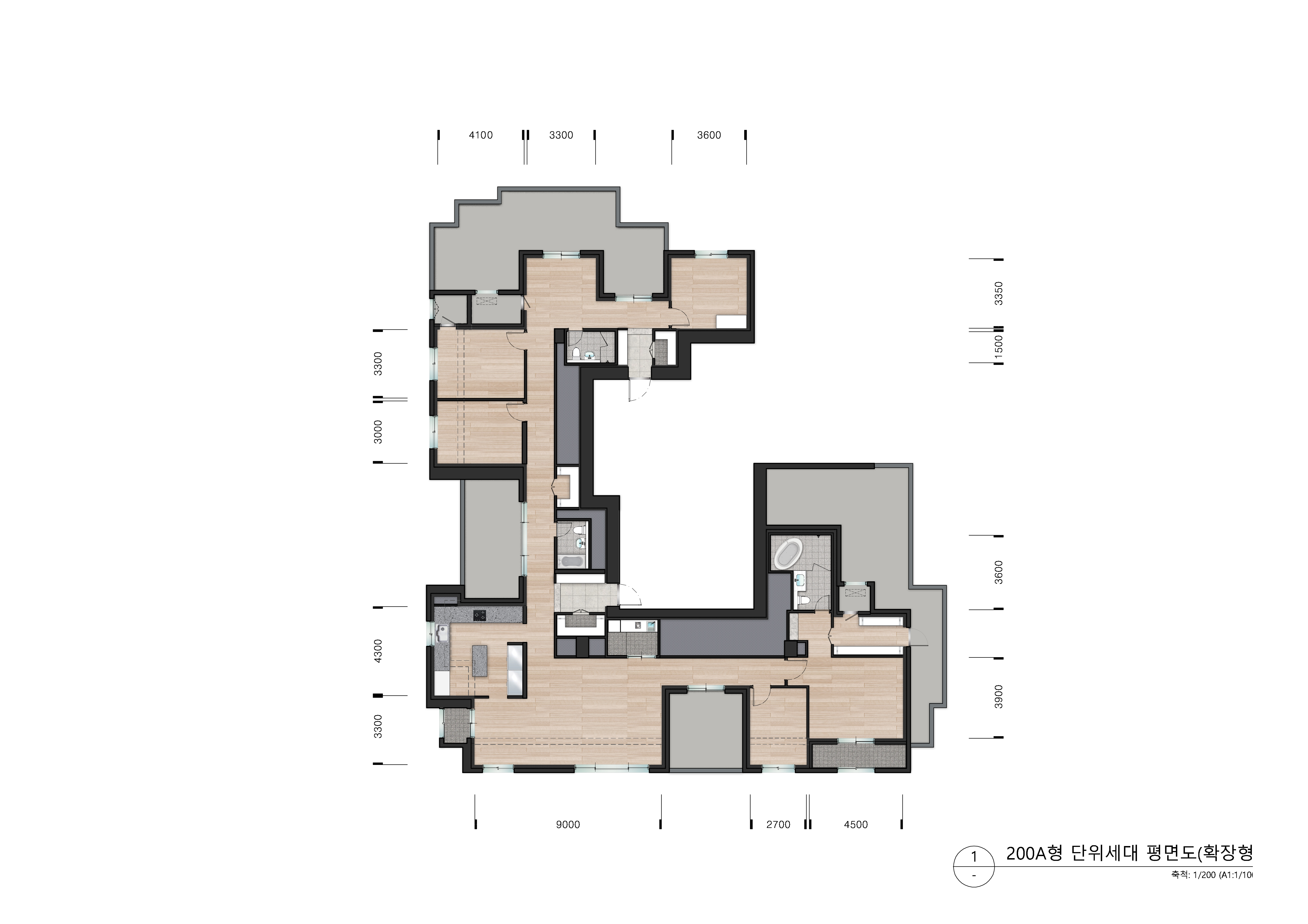 단위세대평면도 이미지