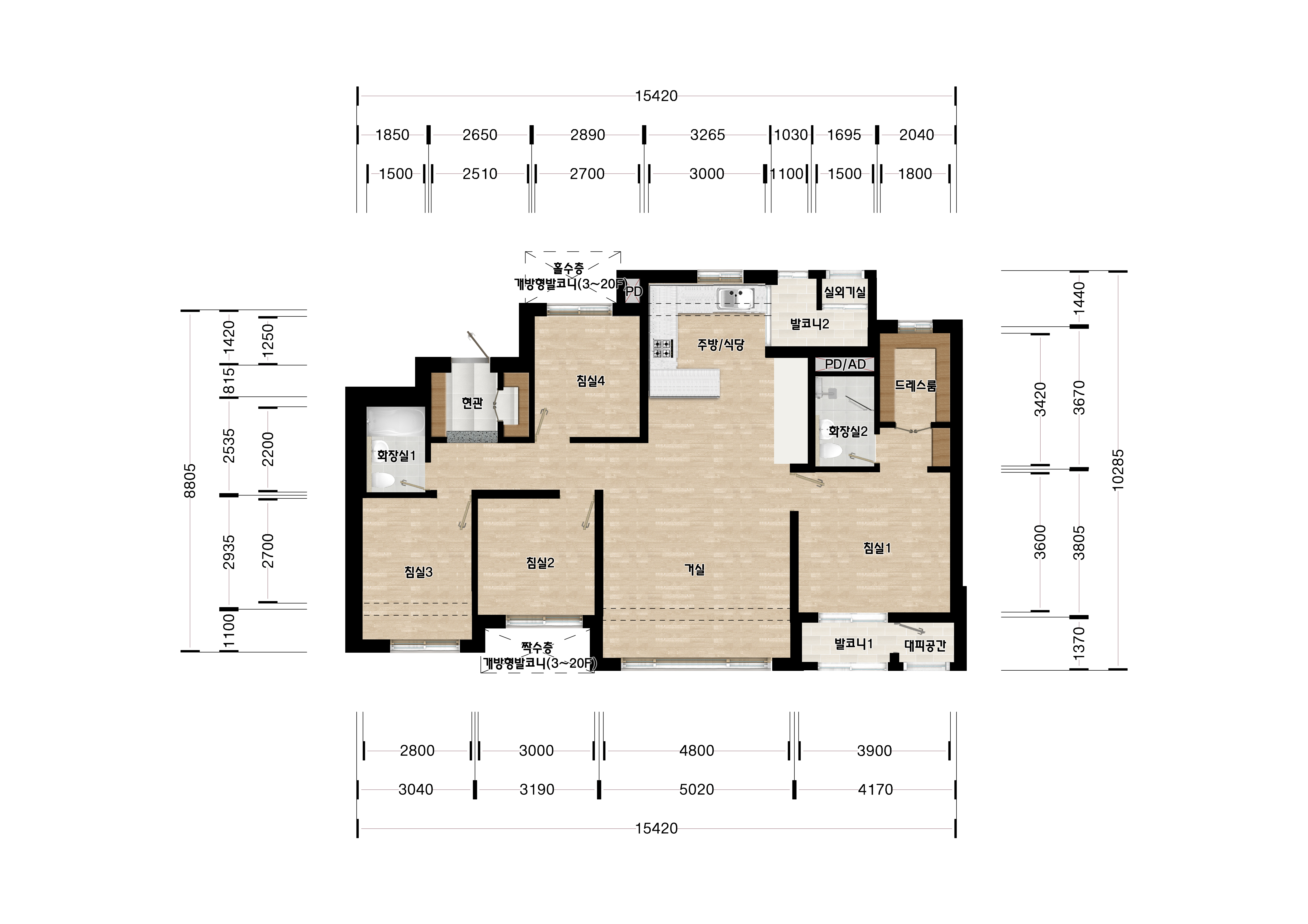 단위세대평면도 이미지