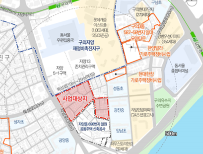 광진구 자양2동 681 일대 위치도