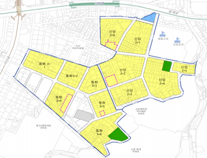 중구 신당동 156-4 일대 위치도