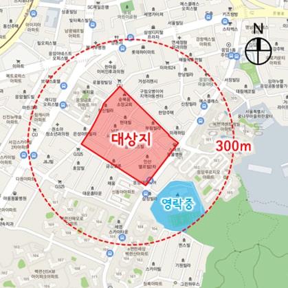 은평구 응암동 101번지 일대 위치도