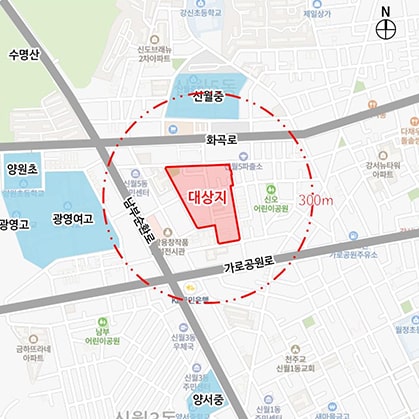 양천구 신월5동 77 일대 위치도