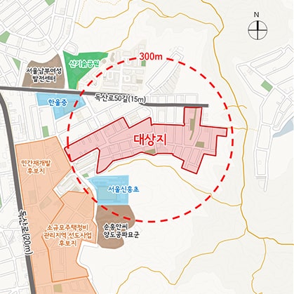 금천구 시흥4동 4번지 일대 위치도