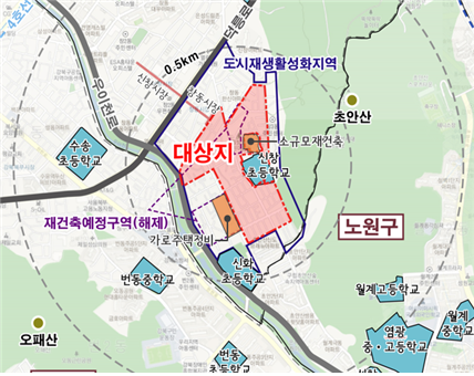 창동 470번지 일대 위치도